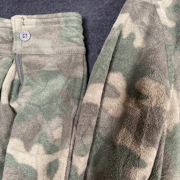 Eddie Bauer Womens Jacket Green Camo Shacket Fleece Pockets Button Up Large - Picture 13 of 16